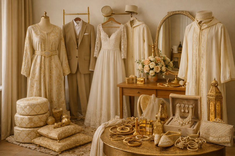 Wedding fashion and jewelry styling